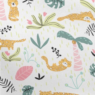 Coconut Tree Cheetah Pongee