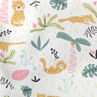 Coconut Tree Cheetah Lightweight Cotton Poplin