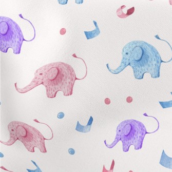 Ribbon Elephant Lightweight Cotton Poplin