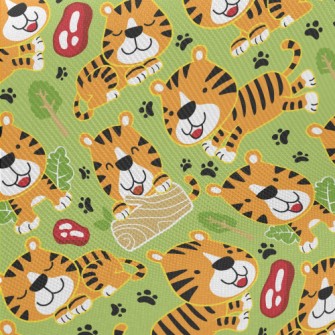 Cute Tiger Midweight Cotton Poplin