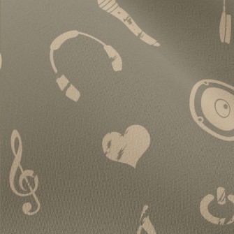 American Music Pattern Chiffon
