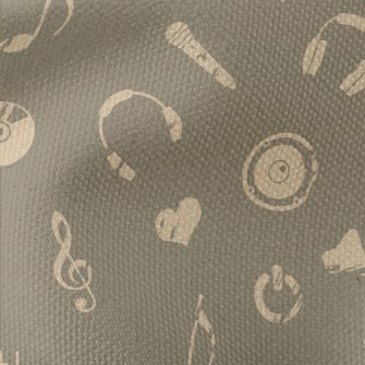 American Music Pattern Waterproof Canvas