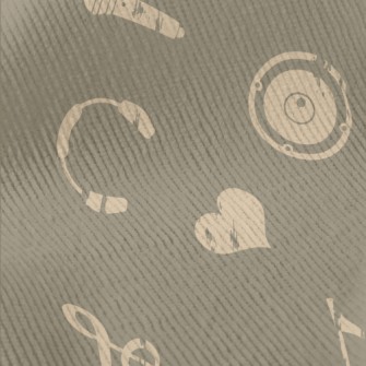 American Music Pattern Standard Corduroy