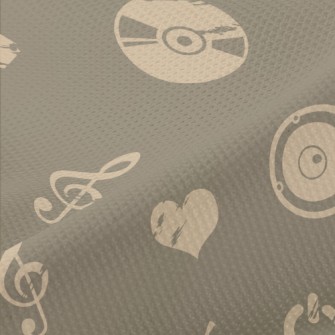 American Music Pattern Piqué
