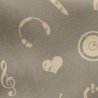 American Music Pattern Jersey Backed Fleece
