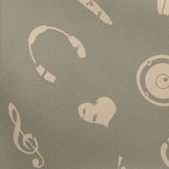 American Music Pattern Pongee