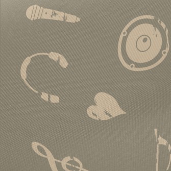 American Music Pattern Midweight Cotton Poplin