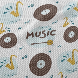 Jazz Vinyl Records Birdseye Piqué