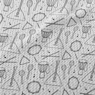 Simple Hand Drawn Line Musical Birdseye Piqué