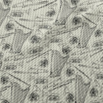 Orchestral Instruments Sketch Birdseye Piqué
