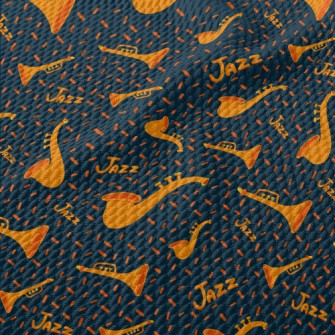 Jazz Saxophone Birdseye Piqué