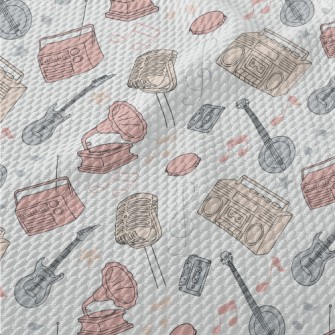 Colorful Sound And Musical Ins Birdseye Piqué