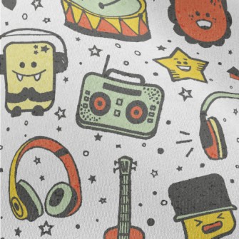 American Cartoon Music Graffit Chiffon