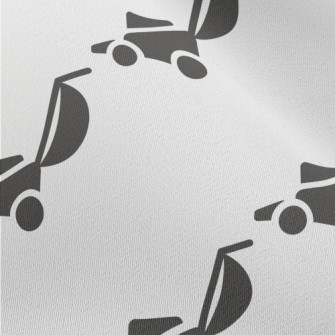 Lawn Mower Silhouette Chiffon