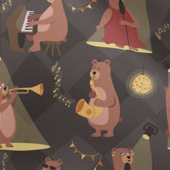 Brown Bear Jazz Night Chiffon