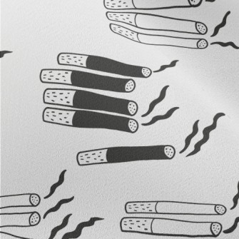 Hand Drawn Black And White Cig Chiffon