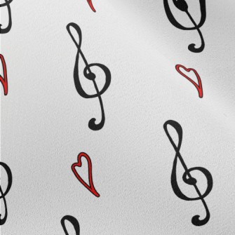 Musical Note Symbol And Love H Chiffon