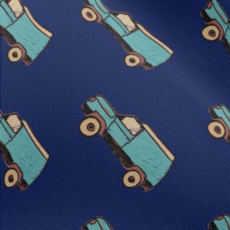 Blue Hand Painted Suv Chiffon