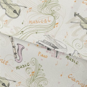 Hand Drawn Western Music Waterproof Oxford