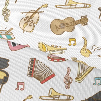 Cute Musical Instrument Doodle Waterproof Oxford