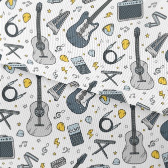 Cartoon Guitar And Speaker Waterproof Oxford