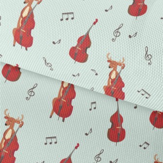 Elk Playing Double Bass Waterproof Oxford