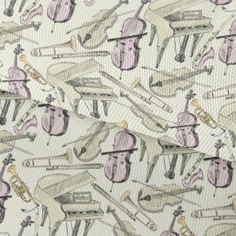 Hand Drawn Orchestral Illustra Waterproof Oxford