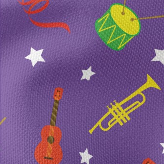 Colorful Cartoon Musical Instr Waterproof Canvas