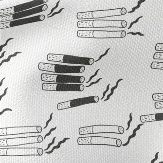 Hand Drawn Black And White Cig Waterproof Canvas