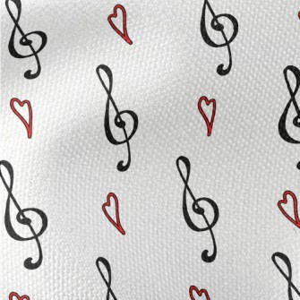 Musical Note Symbol And Love H Waterproof Canvas