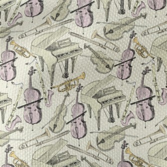 Hand Drawn Orchestral Illustra Waterproof Canvas