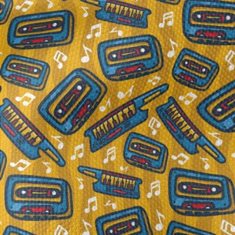 Retro Cute Music Theme Waterproof Canvas