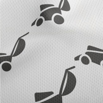 Lawn Mower Silhouette Athletic Mesh Flat Back