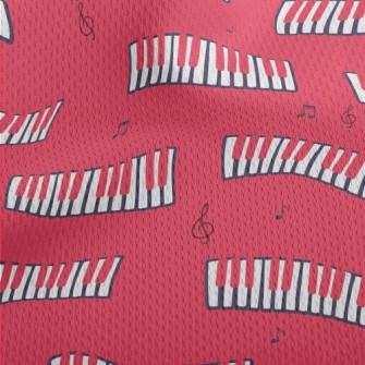 Pink Graffiti Piano Athletic Mesh Flat Back