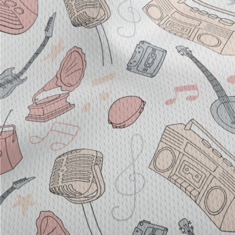 Colorful Sound And Musical Ins Athletic Mesh Flat Back