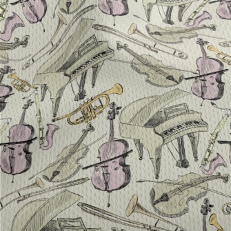 Hand Drawn Orchestral Illustra Athletic Mesh Flat Back