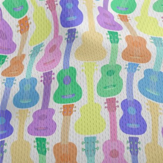 Colored Ukulele Athletic Mesh Flat Back