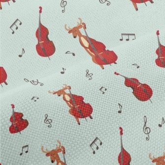 Elk Playing Double Bass Performance Linen