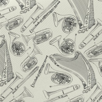 Orchestral Instruments Sketch Twill