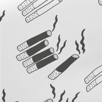 Hand Drawn Black And White Cig Twill