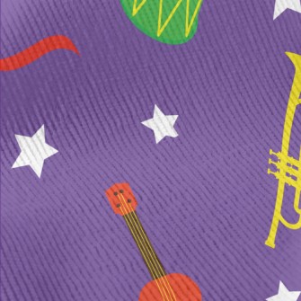 Colorful Cartoon Musical Instr Standard Corduroy