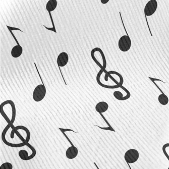 Hand Drawn Black Musical Notes Standard Corduroy