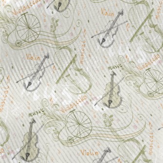 Beautiful Violin Illustration Standard Corduroy