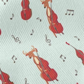 Elk Playing Double Bass Standard Corduroy