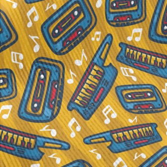 Retro Cute Music Theme Standard Corduroy