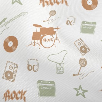 Rock And Roll Colored Silhouet Dobby