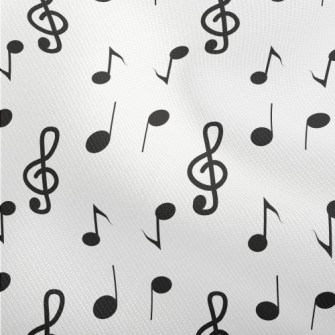 Hand Drawn Black Musical Notes Dobby