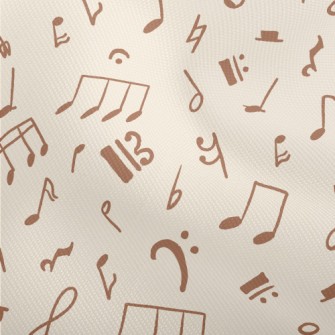 Brown Musical Note Graffiti Dobby