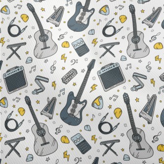 Cartoon Guitar And Speaker Dobby
