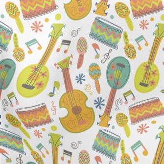 Colorful Musical Instrument Gr Stretch Ponte